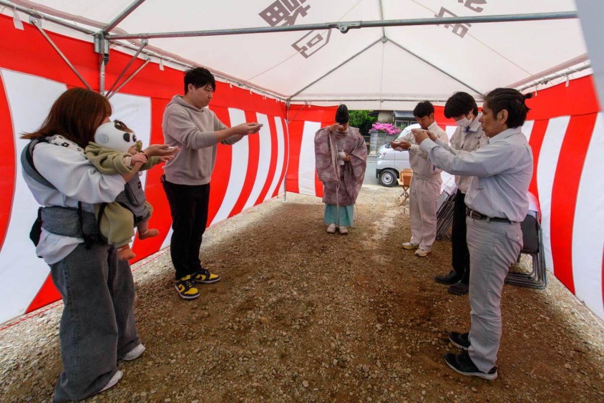 「北九州市若松区04」注文住宅現場リポート①【地鎮祭】