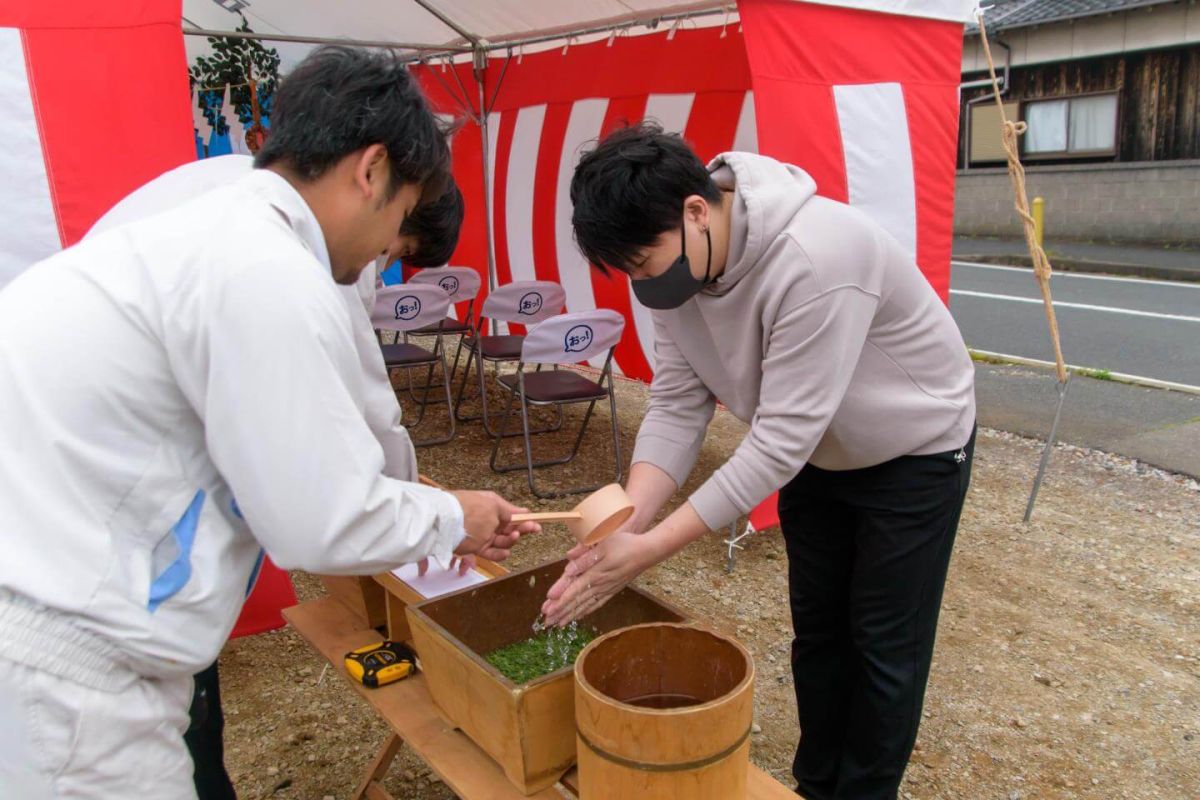 「北九州市若松区04」注文住宅現場リポート①【地鎮祭】