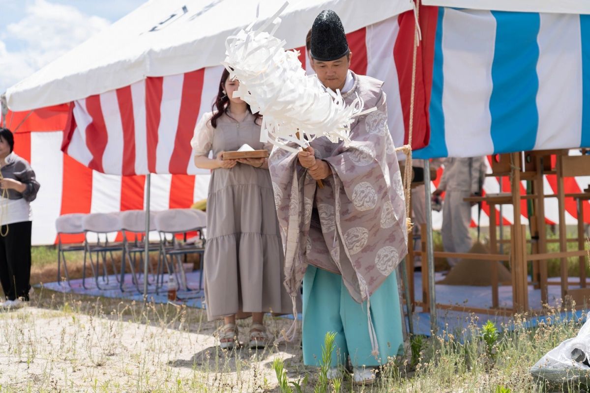 「糟屋郡須恵町旅石01」注文住宅現場リポート①【地鎮祭】