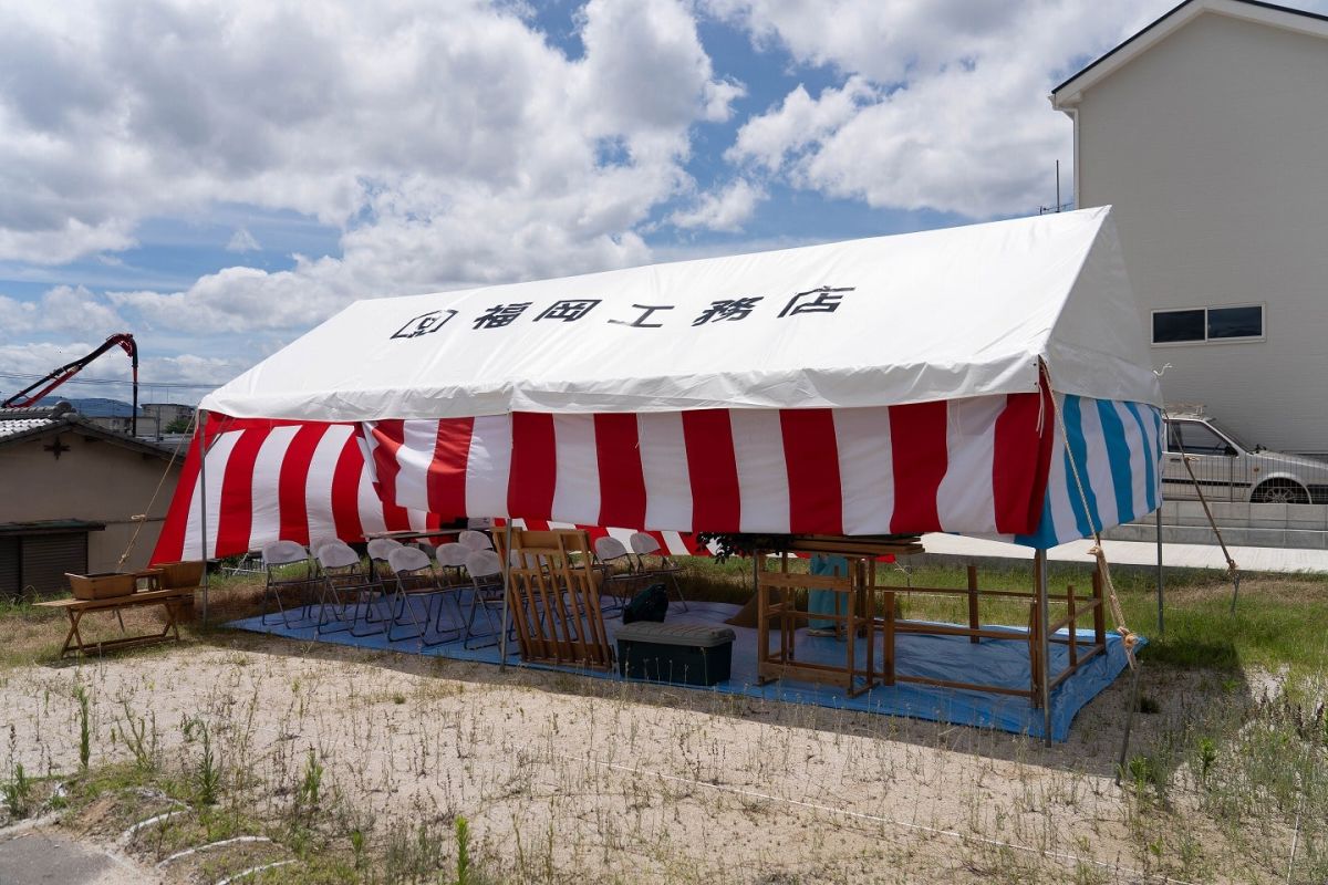 「糟屋郡須恵町旅石01」注文住宅現場リポート①【地鎮祭】