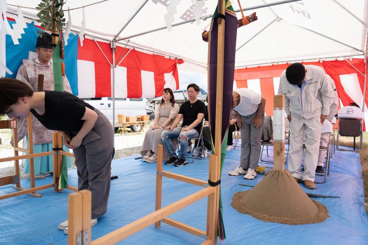 「糟屋郡須恵町旅石01」注文住宅現場リポート①【地鎮祭】