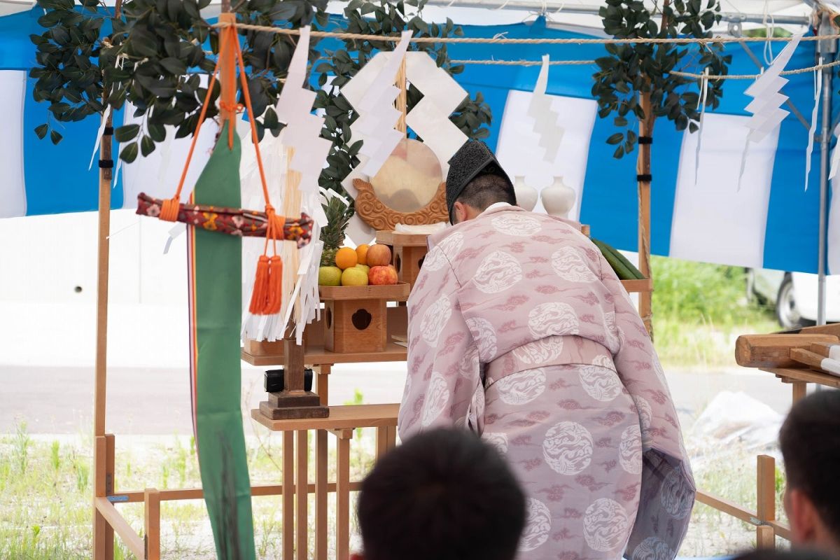 「糟屋郡須恵町旅石01」注文住宅現場リポート①【地鎮祭】