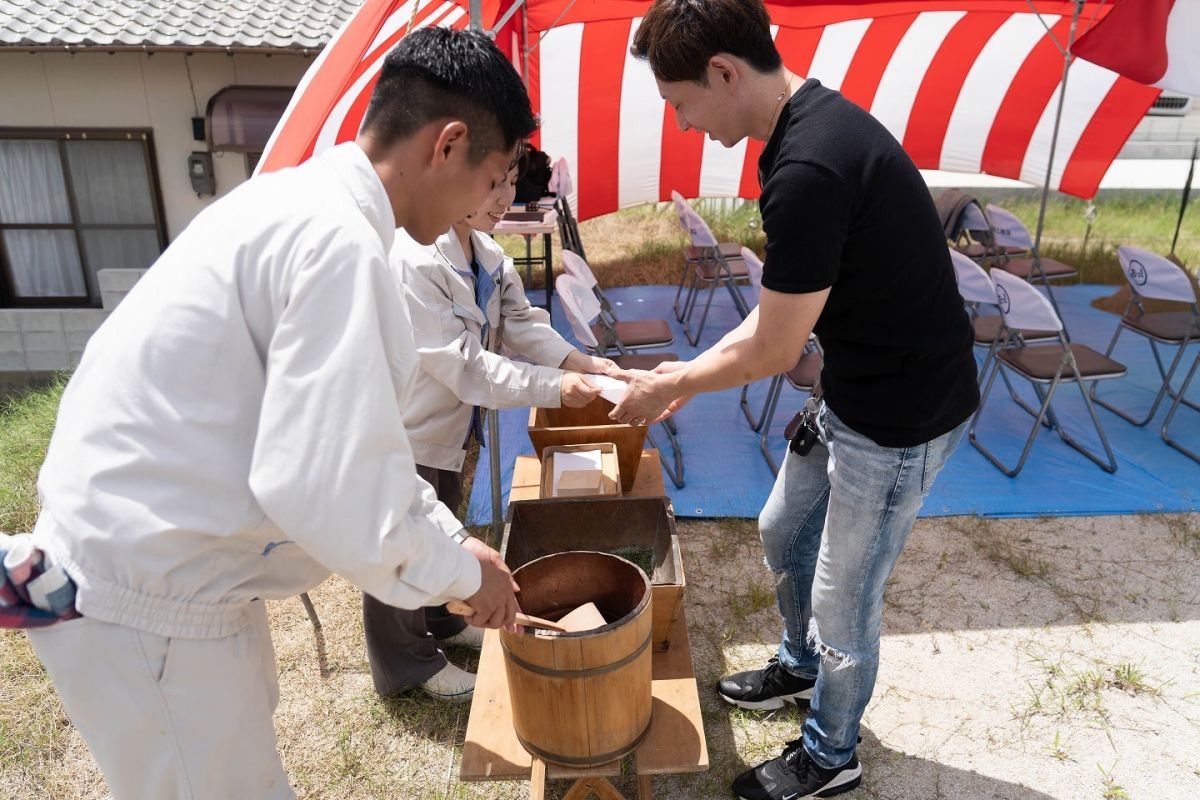 「糟屋郡須恵町旅石01」注文住宅現場リポート①【地鎮祭】