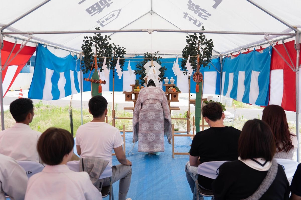 「糟屋郡須恵町旅石01」注文住宅現場リポート①【地鎮祭】