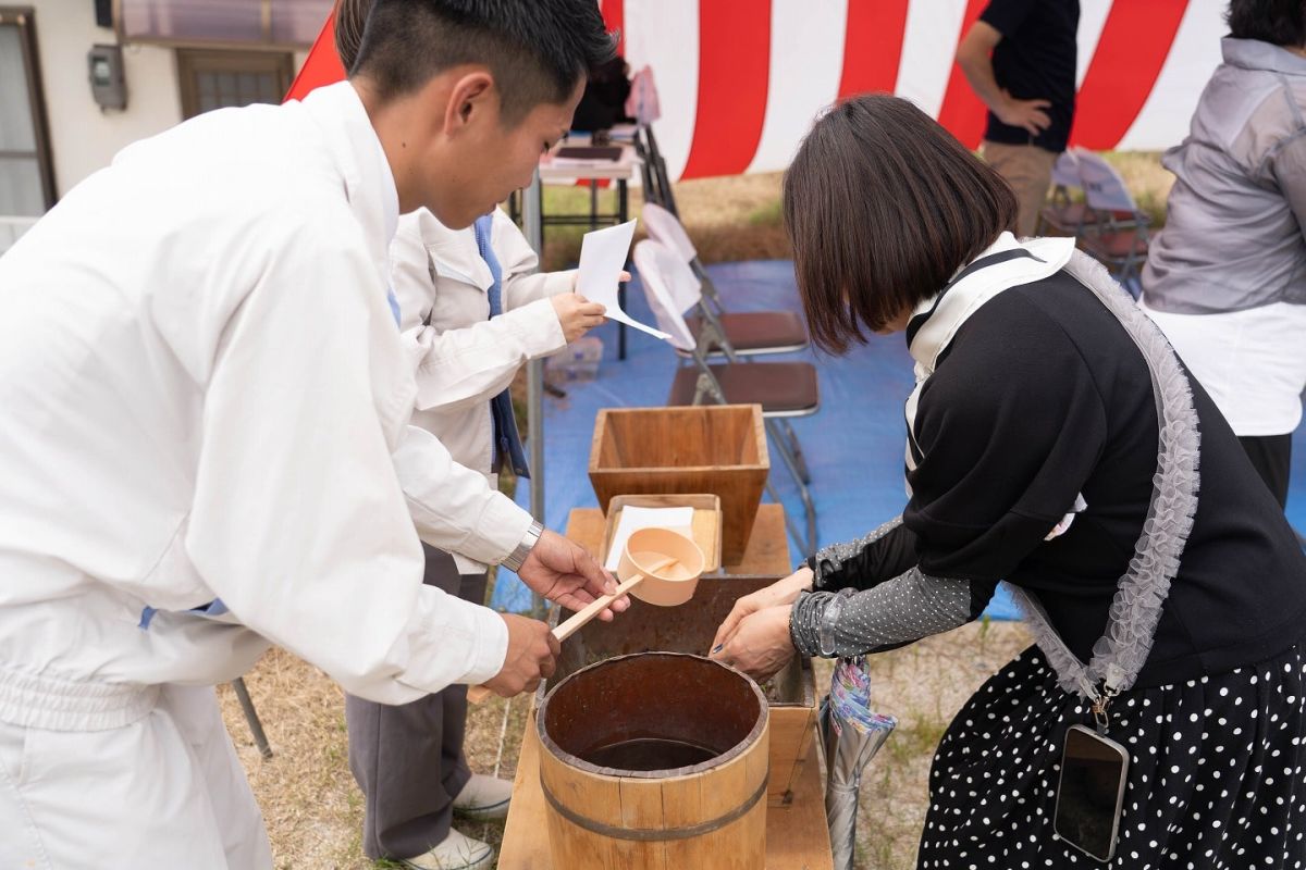 「糟屋郡須恵町旅石01」注文住宅現場リポート①【地鎮祭】