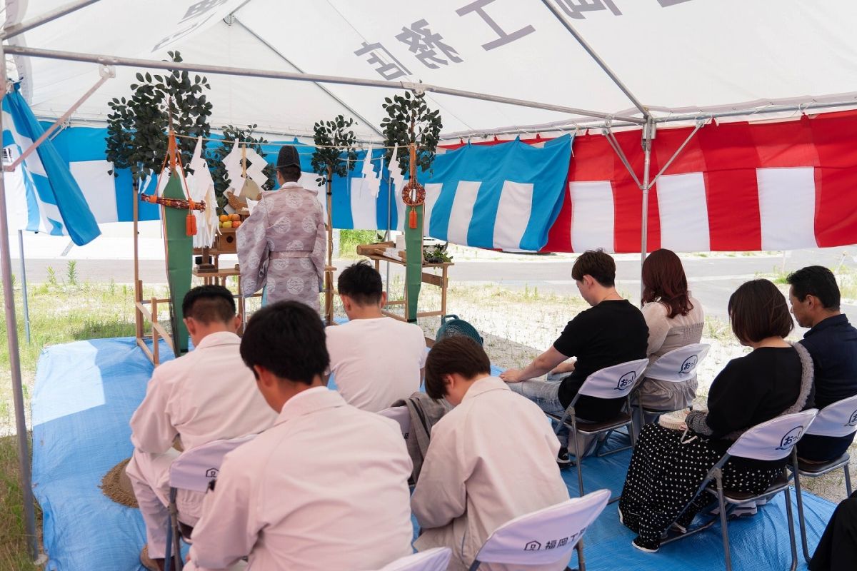 「糟屋郡須恵町旅石01」注文住宅現場リポート①【地鎮祭】