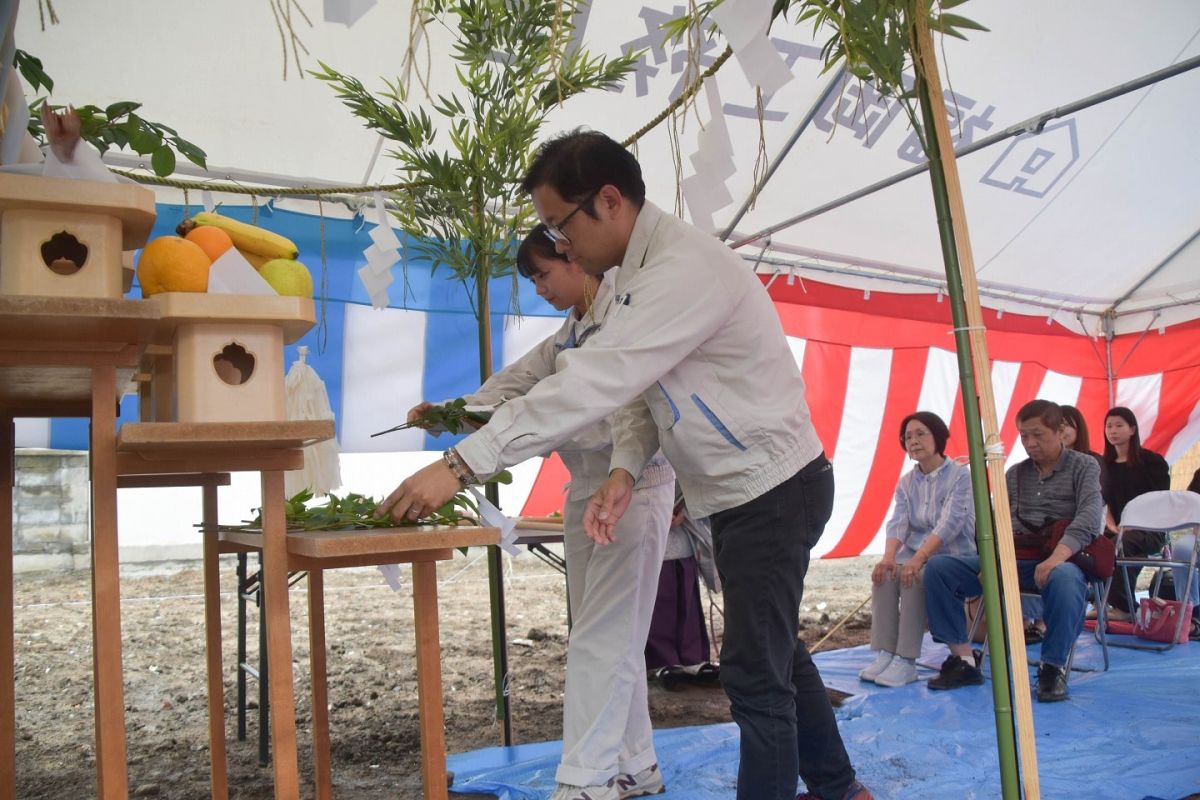 「福岡市博多区03」注文住宅現場リポート①【地鎮祭】