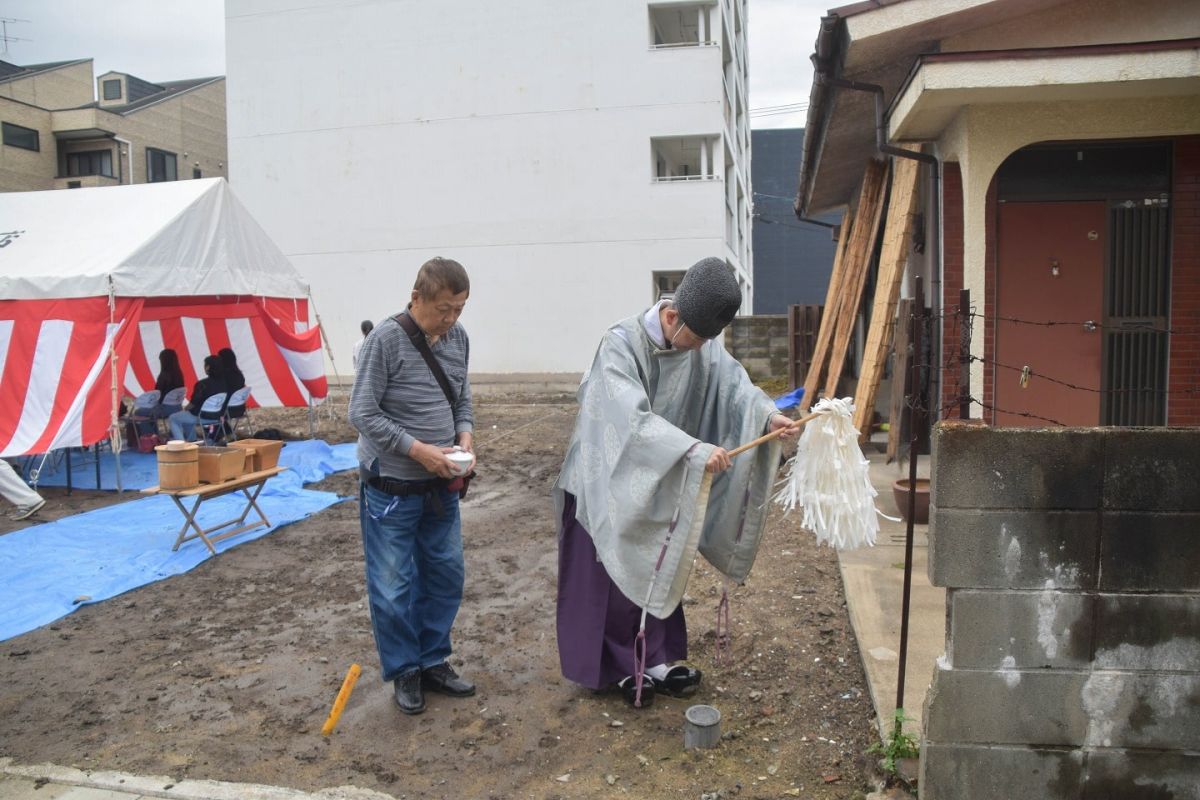 「福岡市博多区03」注文住宅現場リポート①【地鎮祭】