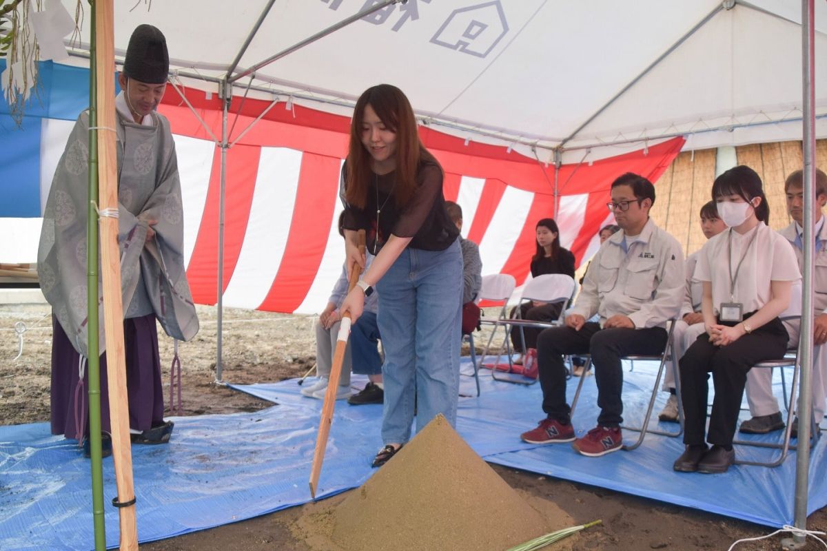 「福岡市博多区03」注文住宅現場リポート①【地鎮祭】