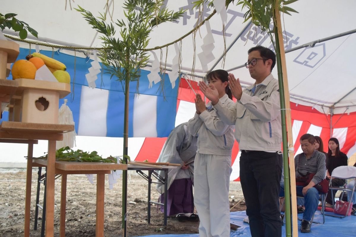 「福岡市博多区03」注文住宅現場リポート①【地鎮祭】