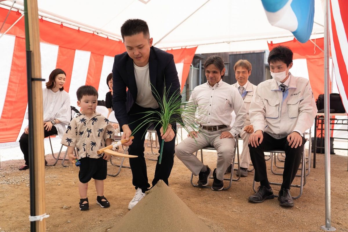 「福岡市東区15」注文住宅現場リポート①【地鎮祭】