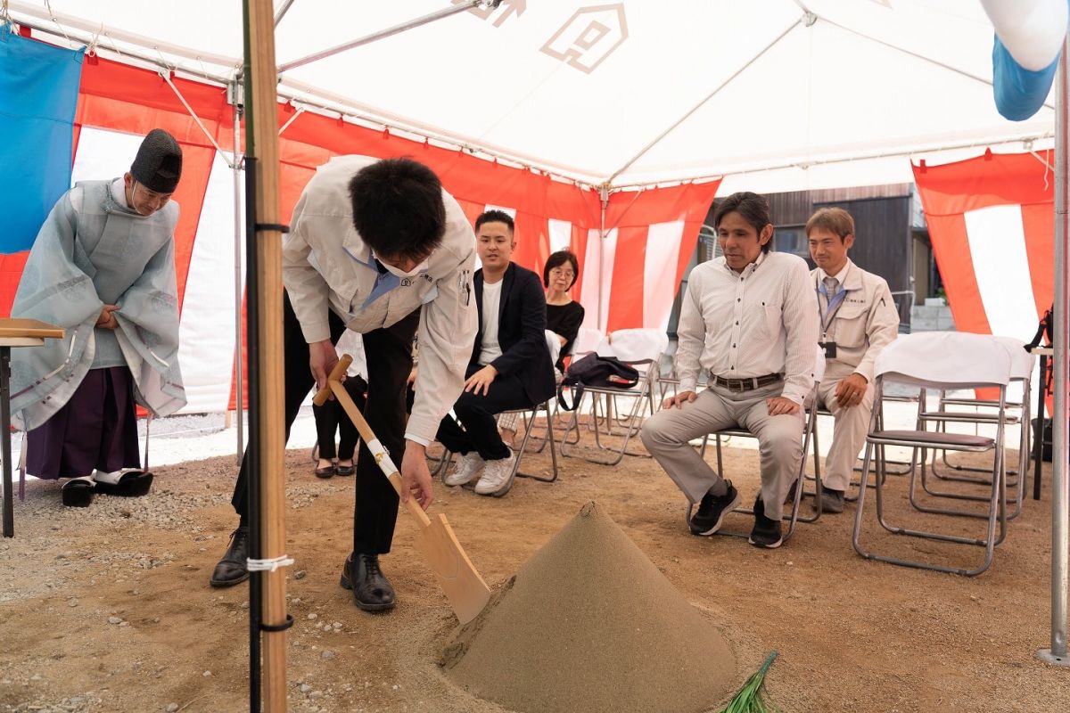 「福岡市東区15」注文住宅現場リポート①【地鎮祭】