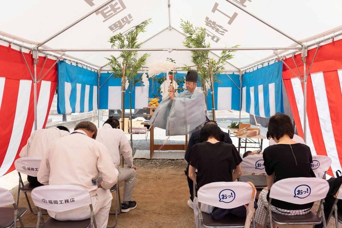 「福岡市東区15」注文住宅現場リポート①【地鎮祭】