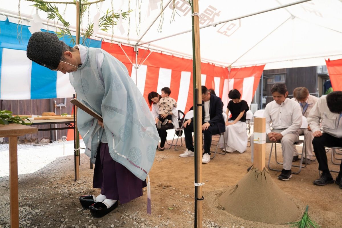 「福岡市東区15」注文住宅現場リポート①【地鎮祭】