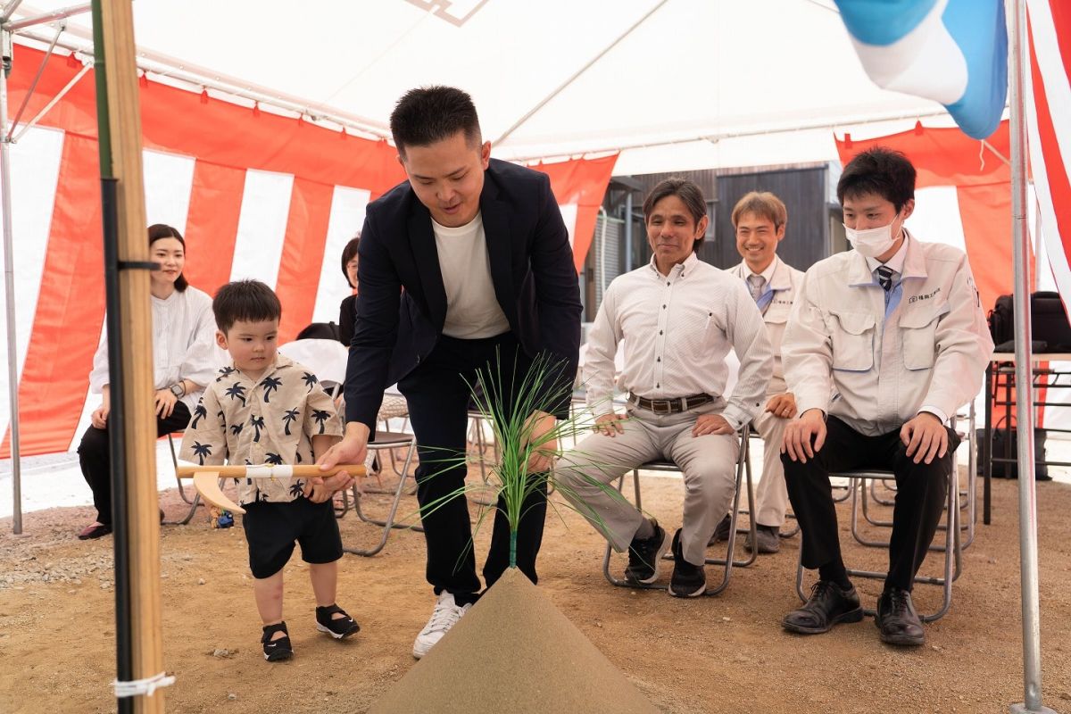 「福岡市東区15」注文住宅現場リポート①【地鎮祭】