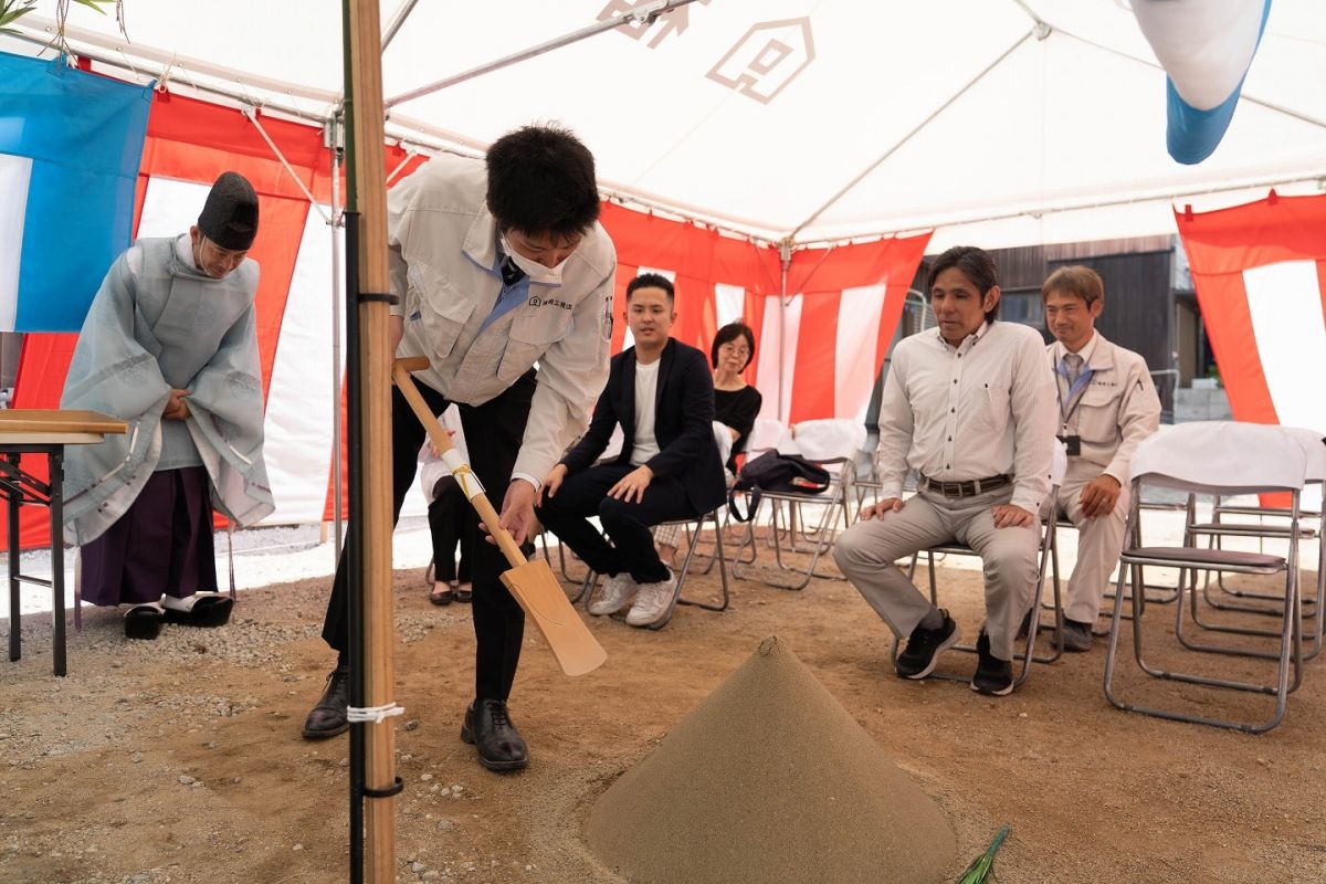 「福岡市東区15」注文住宅現場リポート①【地鎮祭】